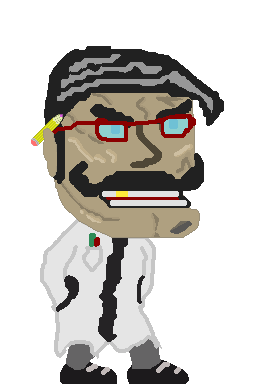 Doctor Rulo — pixel-art portrait